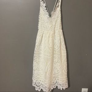 Crochet Summer Dress- White- XL